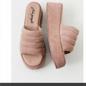 Anthropologie Iris Sands Platform Sandals